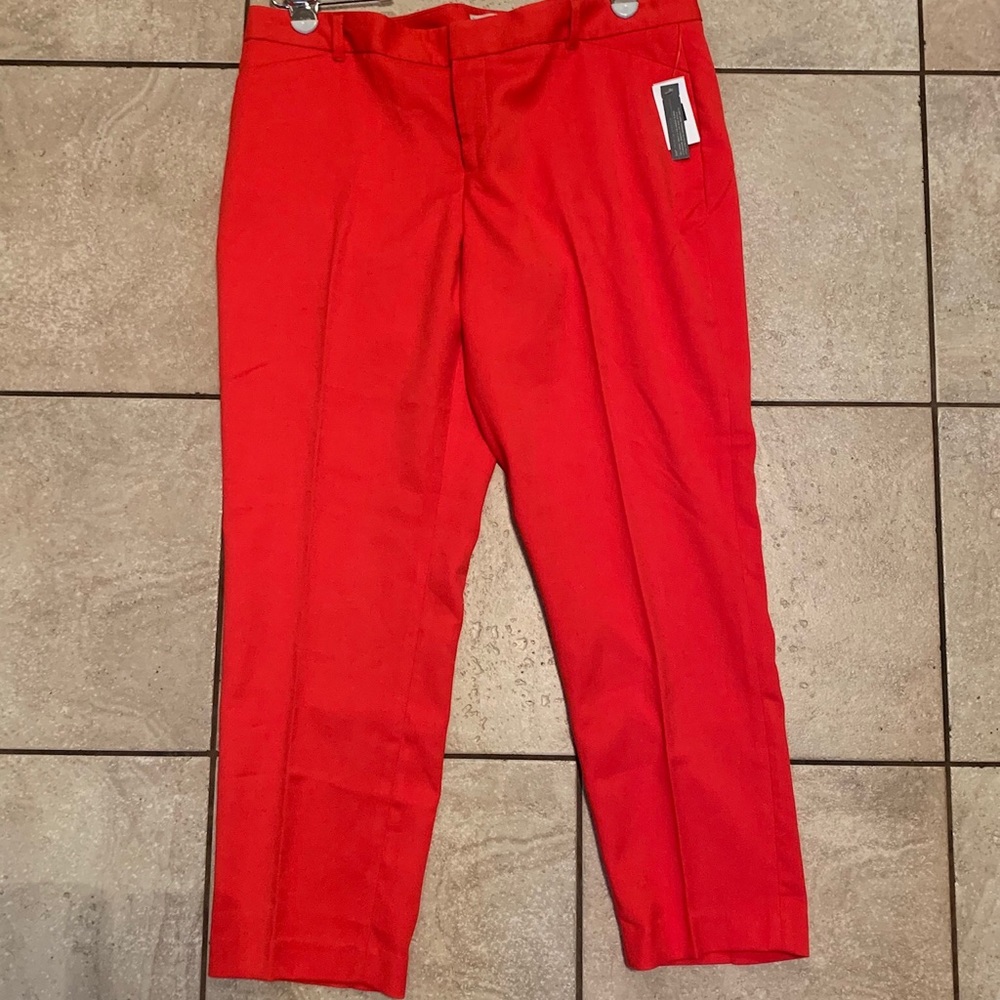 Gap slim cropped red trousers. Size 12. New.